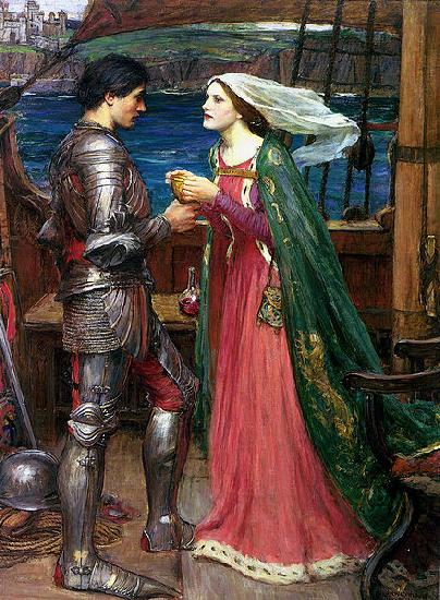 John William Waterhouse Tristan and Isolde with the Potion China oil painting art